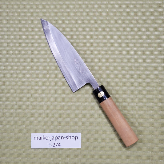 Rale! Left-Handed Kikuichi Used Deba Knife 155mm Sharpened Made in Japan F-274