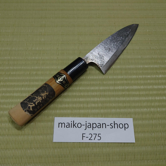 Japanese Deba Ajikiri Knife 105mm Compact Size Hammered Single Bevel F-275
