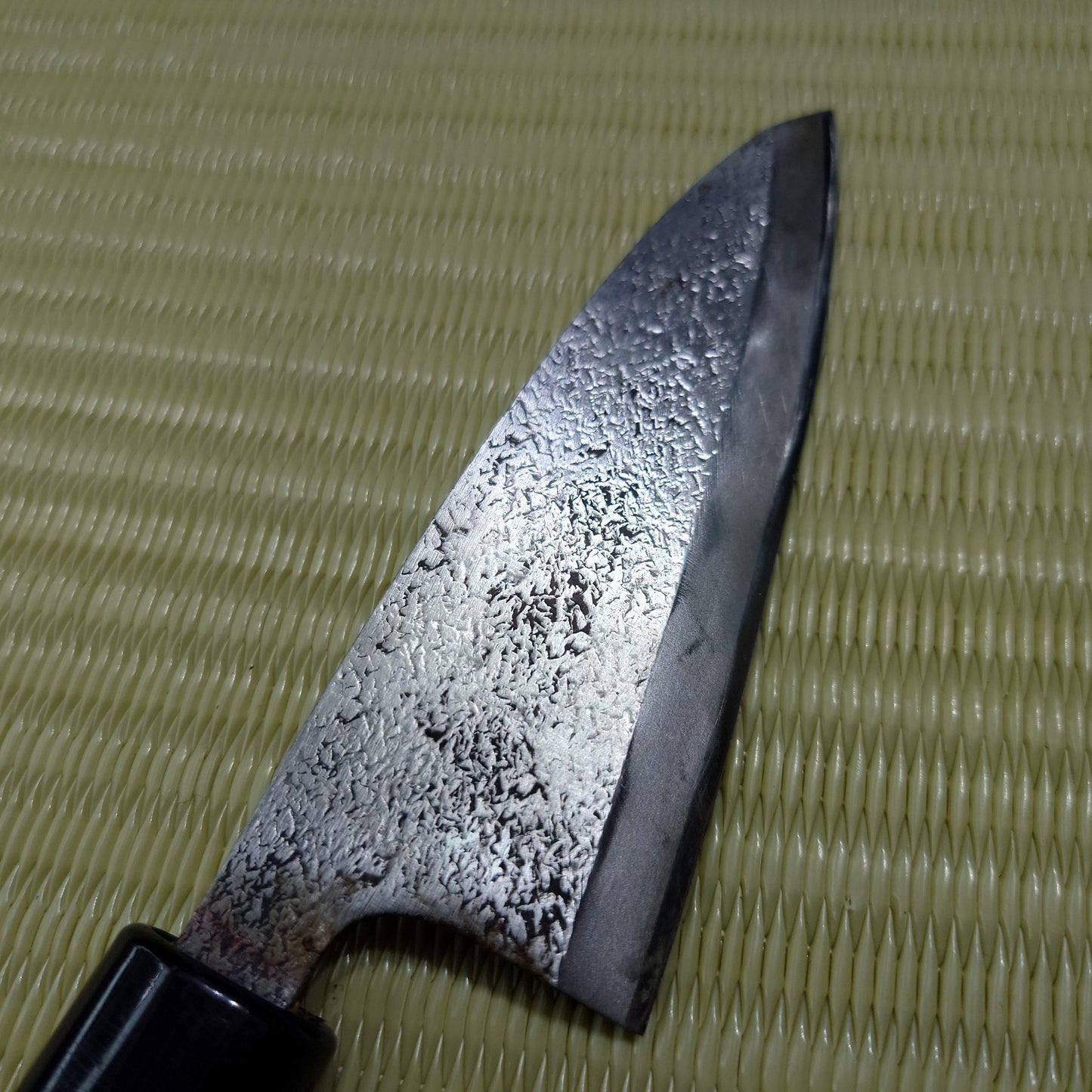 Japanese Deba Ajikiri Knife 105mm Compact Size Hammered Single Bevel F-275