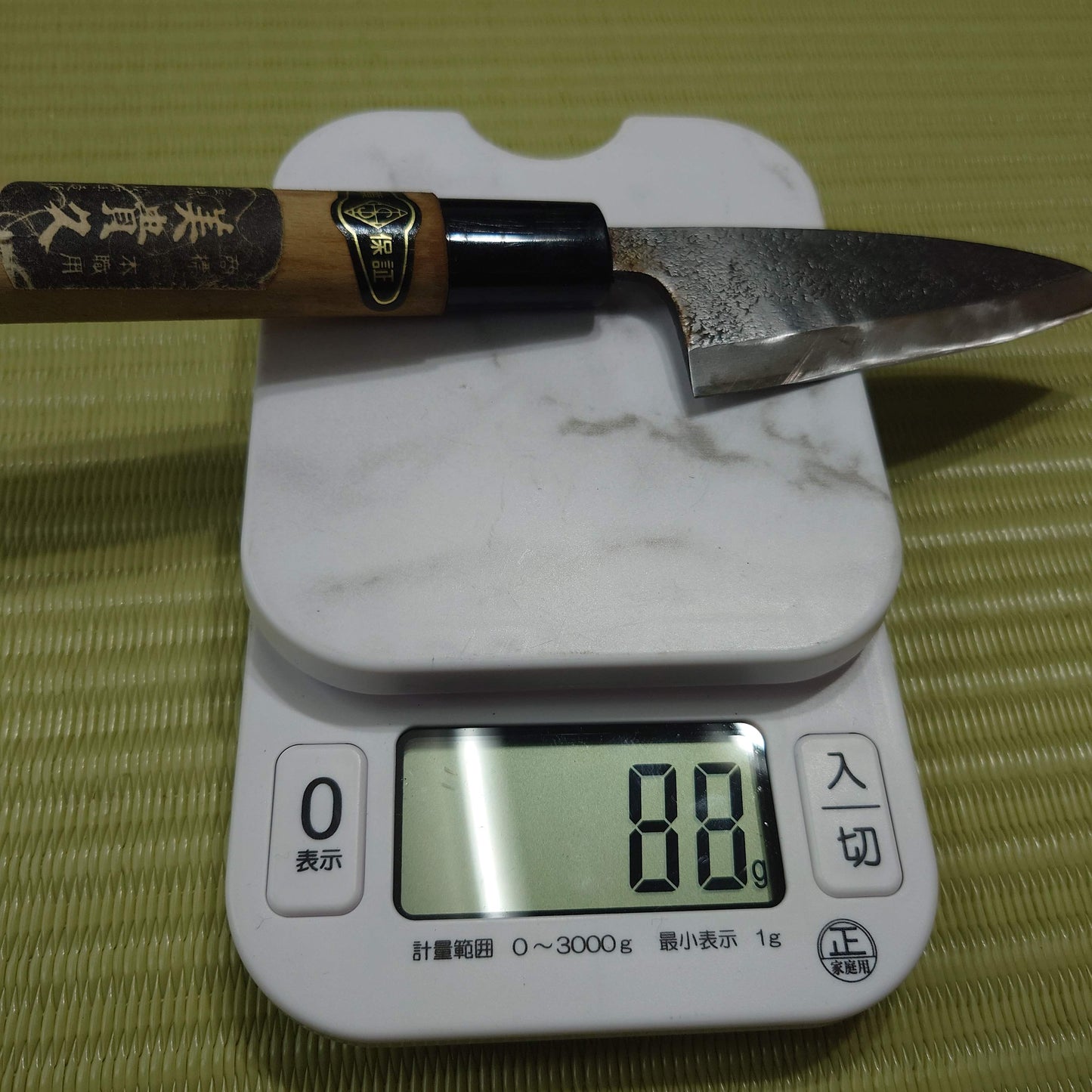 Japanese Deba Ajikiri Knife 105mm Compact Size Hammered Single Bevel F-275