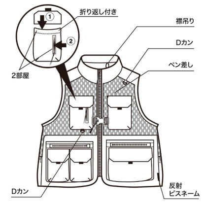 Lightweight Multi-Pocket Fishing Vest for Fly Fishing & Outdoor Use