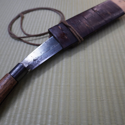 Sale! Vintage Japanese Nata Machete 170mm Single Bevel Blade with Sheath F-287