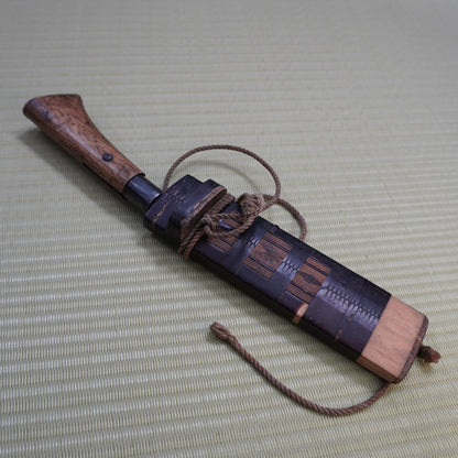 Sale! Vintage Japanese Nata Machete 170mm Single Bevel Blade with Sheath F-287