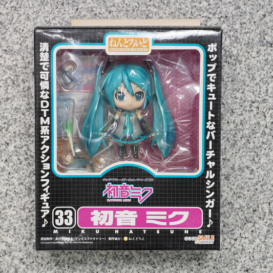 Nendoroid 33 Hatsune Miku Action Figure w/ Leek - Cute Pop Style Used P-115