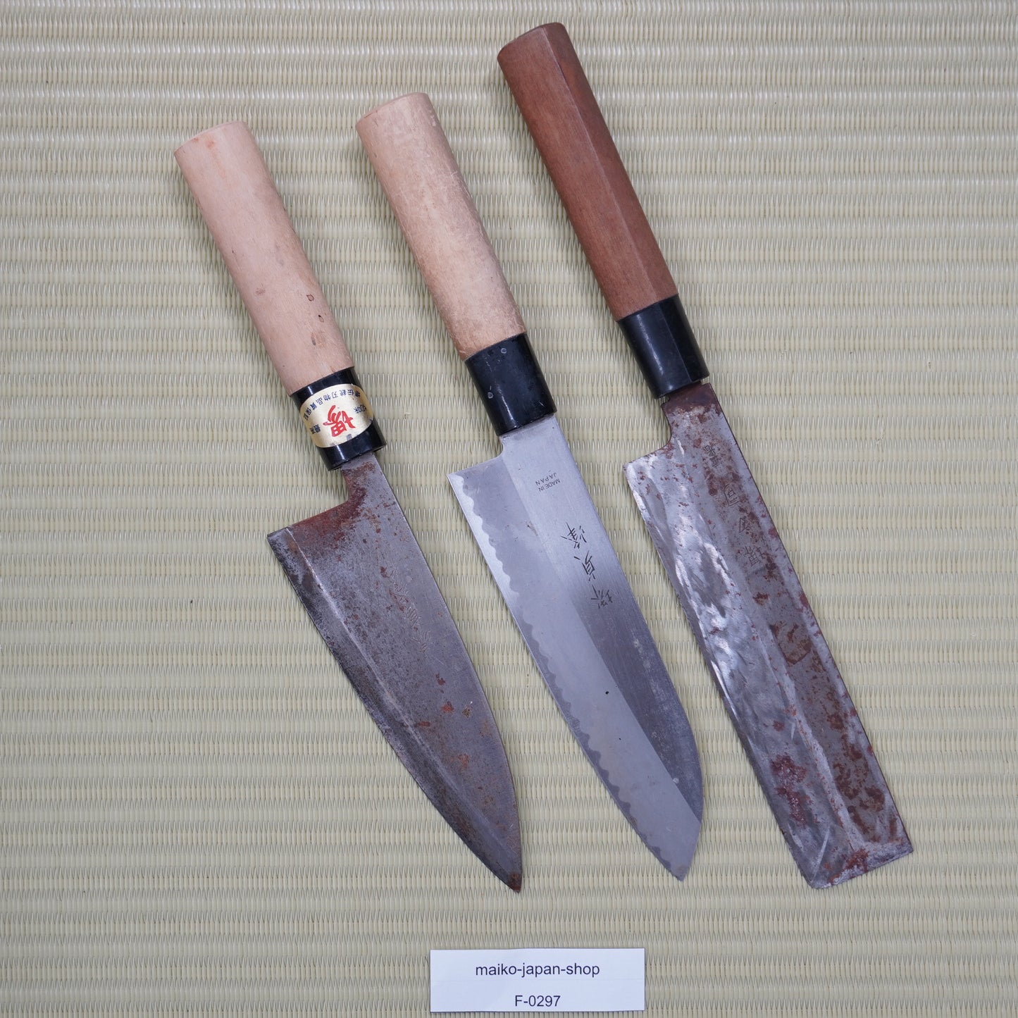 3pc Sakai Knife Set Deba Santoku Nakiri Famous Japanese Blades F-297