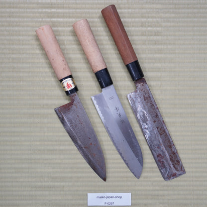 3pc Sakai Knife Set Deba Santoku Nakiri Famous Japanese Blades F-297