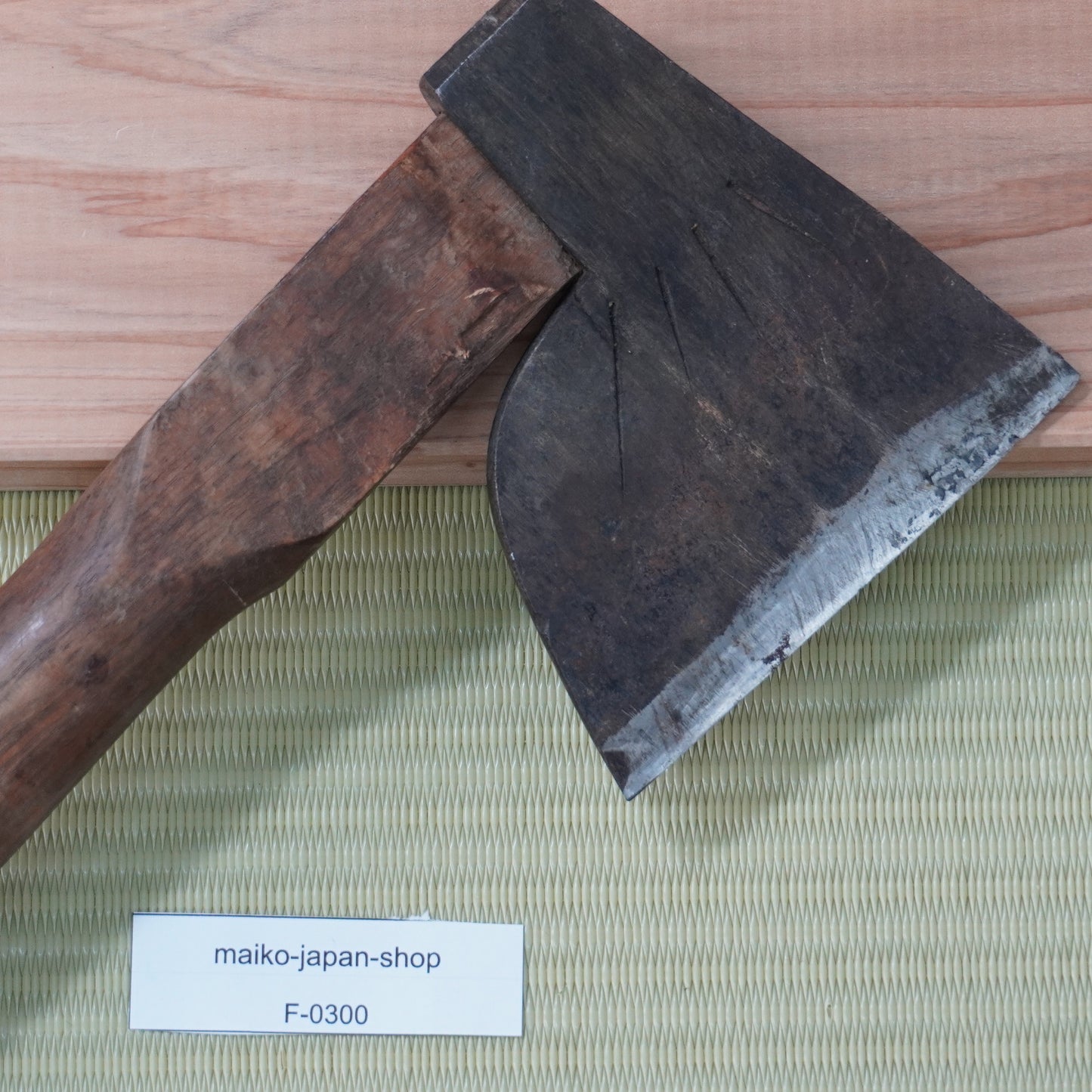 Vintage Japanese Axe Double Edge 120mm Blade 380mm Long F-300