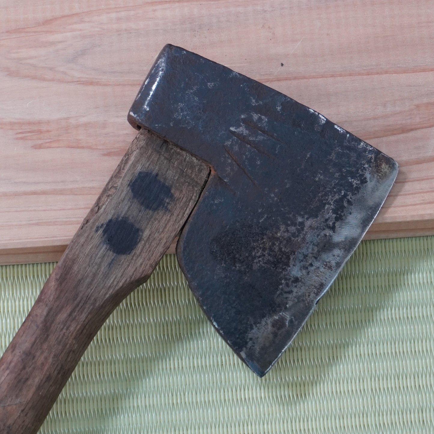 Vintage Japanese Axe Double Edge 115mm Blade 370mm Long F-301