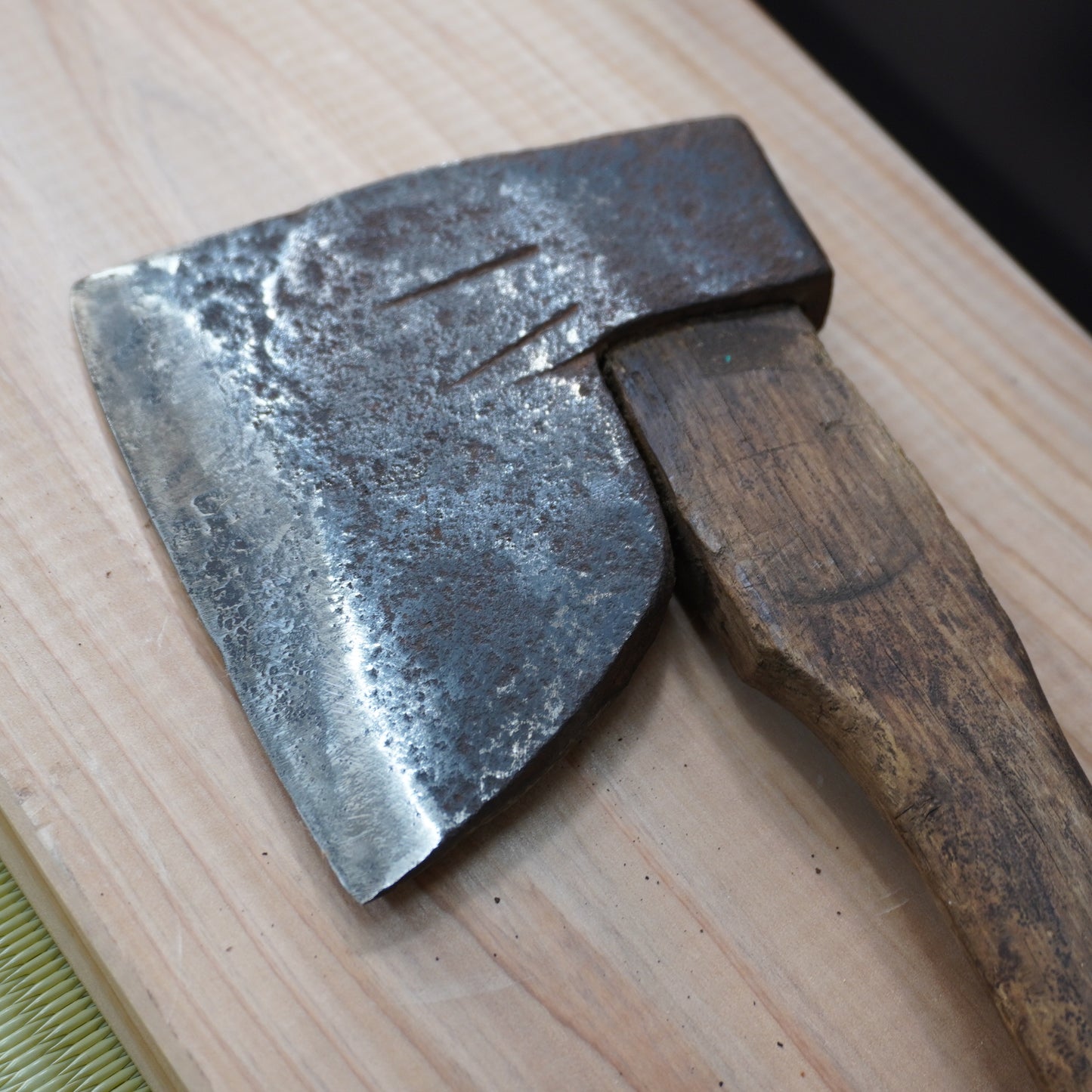 Vintage Japanese Axe Double Edge 115mm Blade 370mm Long F-301