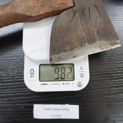 Vintage Japanese Axe Double Edge 120mm Blade 380mm Long F-300