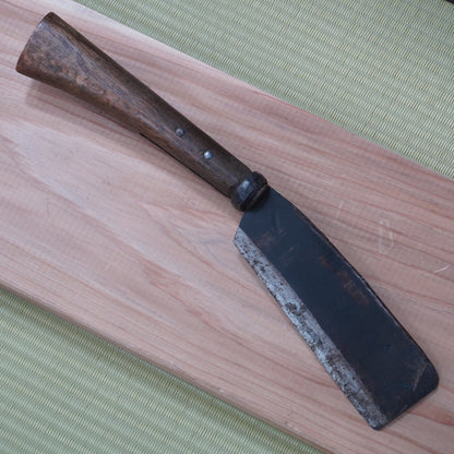 Vintage Japanese Nata Knife 160mm Single Bevel for Camping F-302