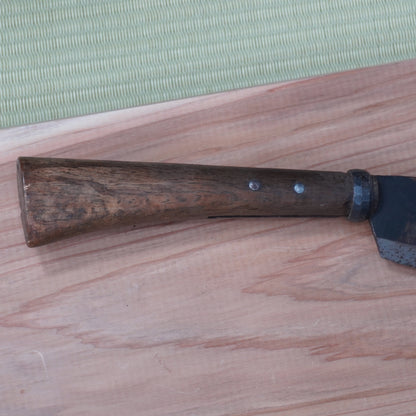 Vintage Japanese Nata Knife 160mm Single Bevel for Camping F-302