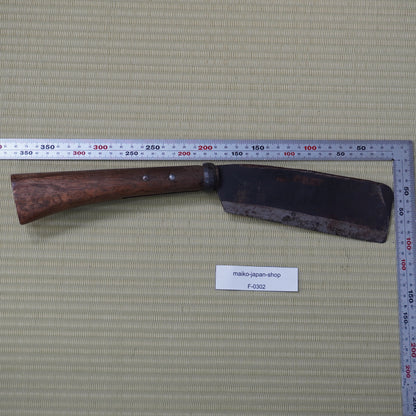 Vintage Japanese Nata Knife 160mm Single Bevel for Camping F-302