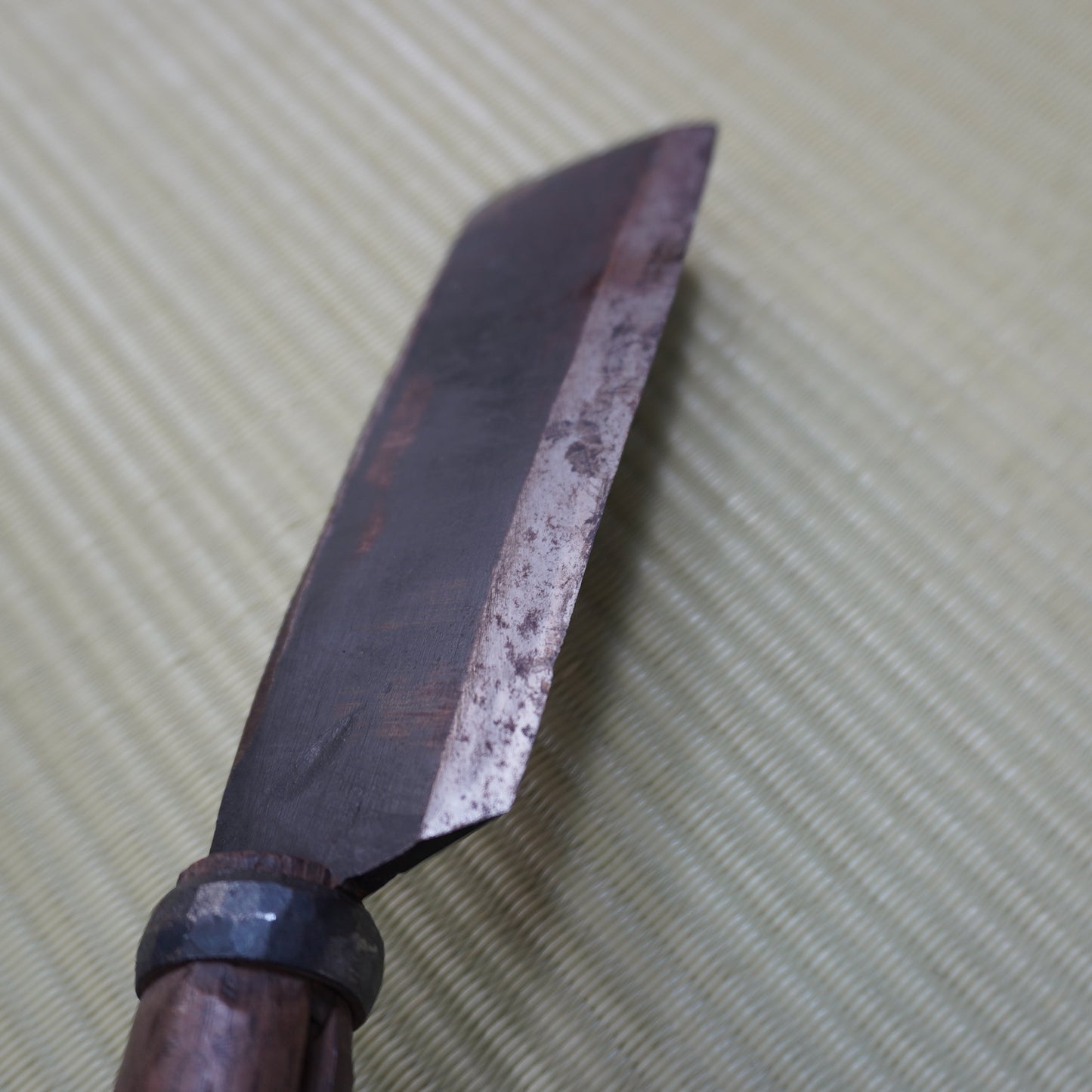 Vintage Japanese Nata Knife 160mm Single Bevel for Camping F-302