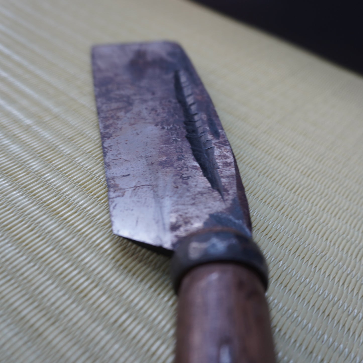 Vintage Japanese Nata Knife 160mm Single Bevel for Camping F-302