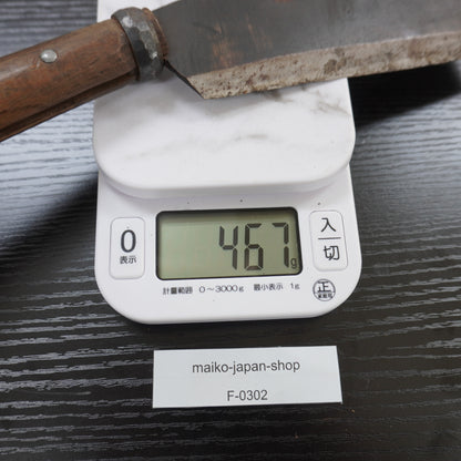 Vintage Japanese Nata Knife 160mm Single Bevel for Camping F-302