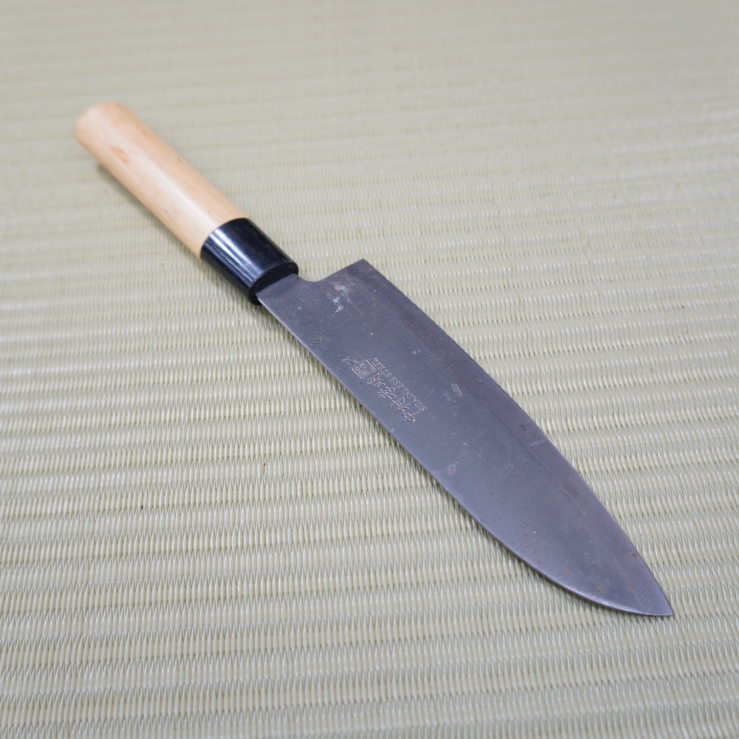 Sale! 3pc Japanese Vintage Knife Set Lightweight Santoku Deba Signed Sushi F-308