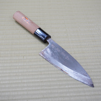 Sakai Kikutora Deba Knife 125mm Signed Vintage Lightweight Japan Blade F-316