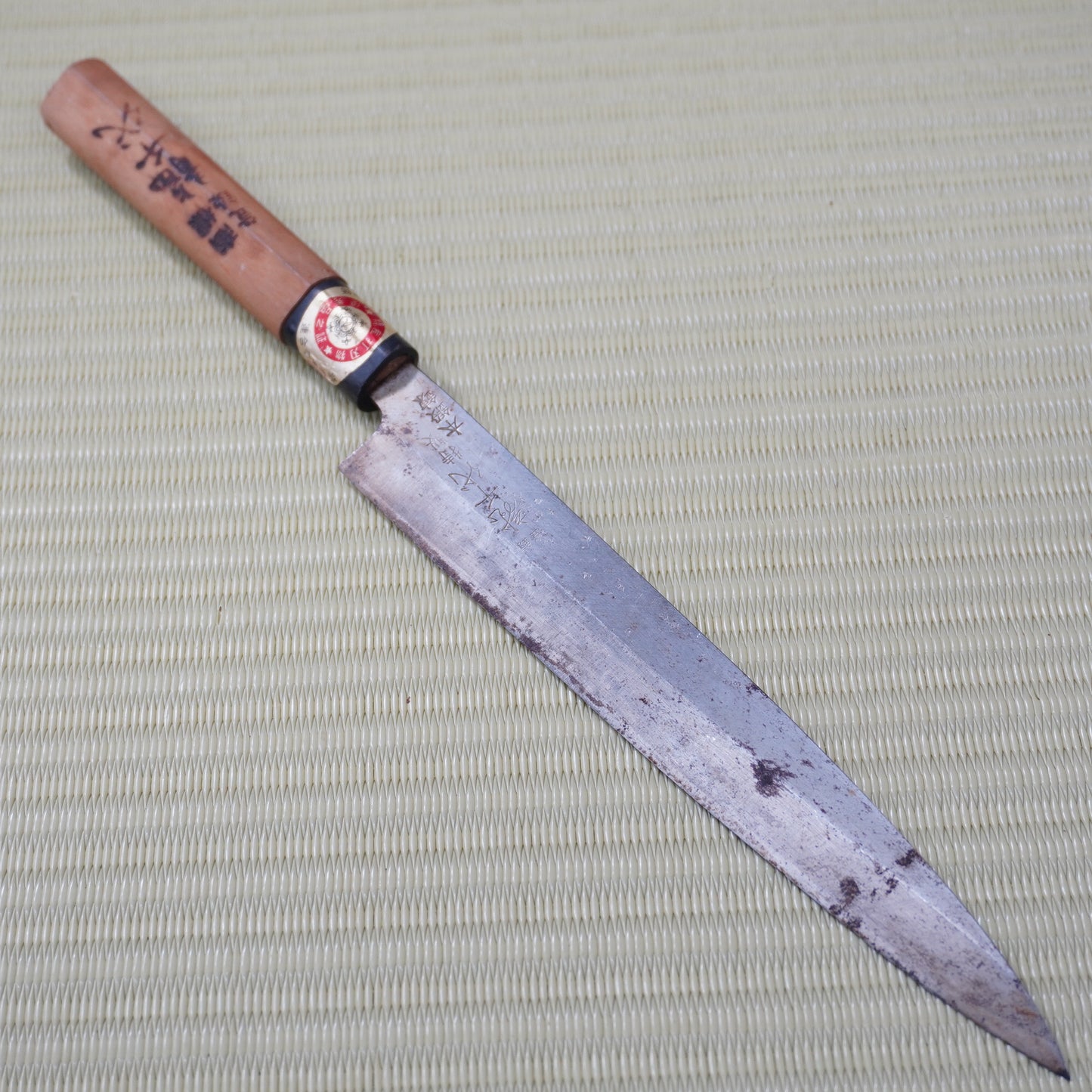 Sale! 3pc Japanese Vintage Knife Set Santoku Nakiri Yanagiba Signed Sushi F-320