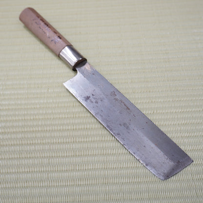 Sakai Tamashiki Nakiri Knife 175mm Signed Lightweight Vintage Japan F-323