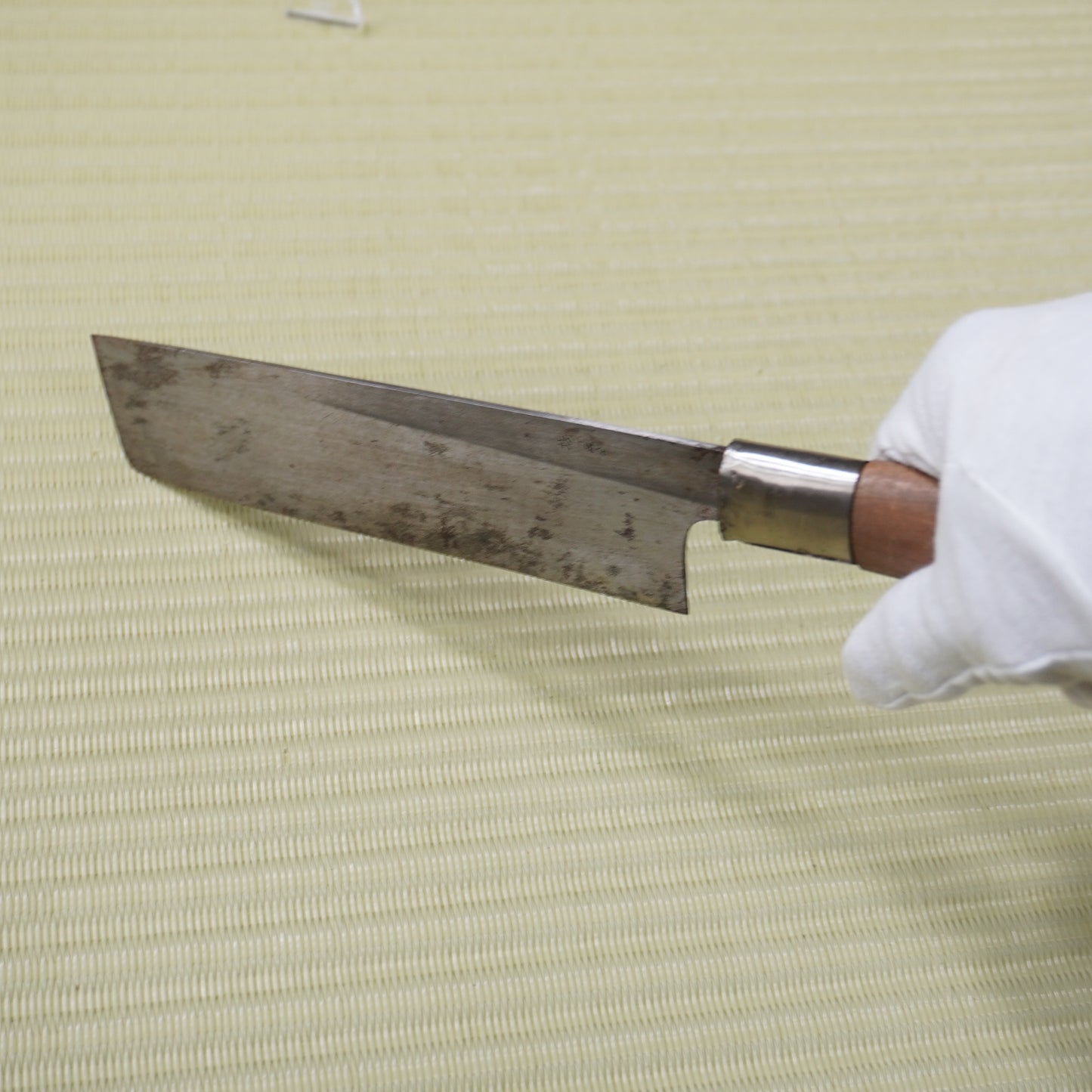 Sakai Tamashiki Nakiri Knife 175mm Signed Lightweight Vintage Japan F-323