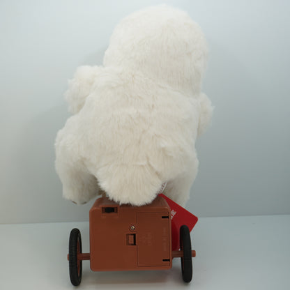 Japanese Owl Plush Toy on Bicycle Moves with Batteries "Charifukuro" Japan P-126