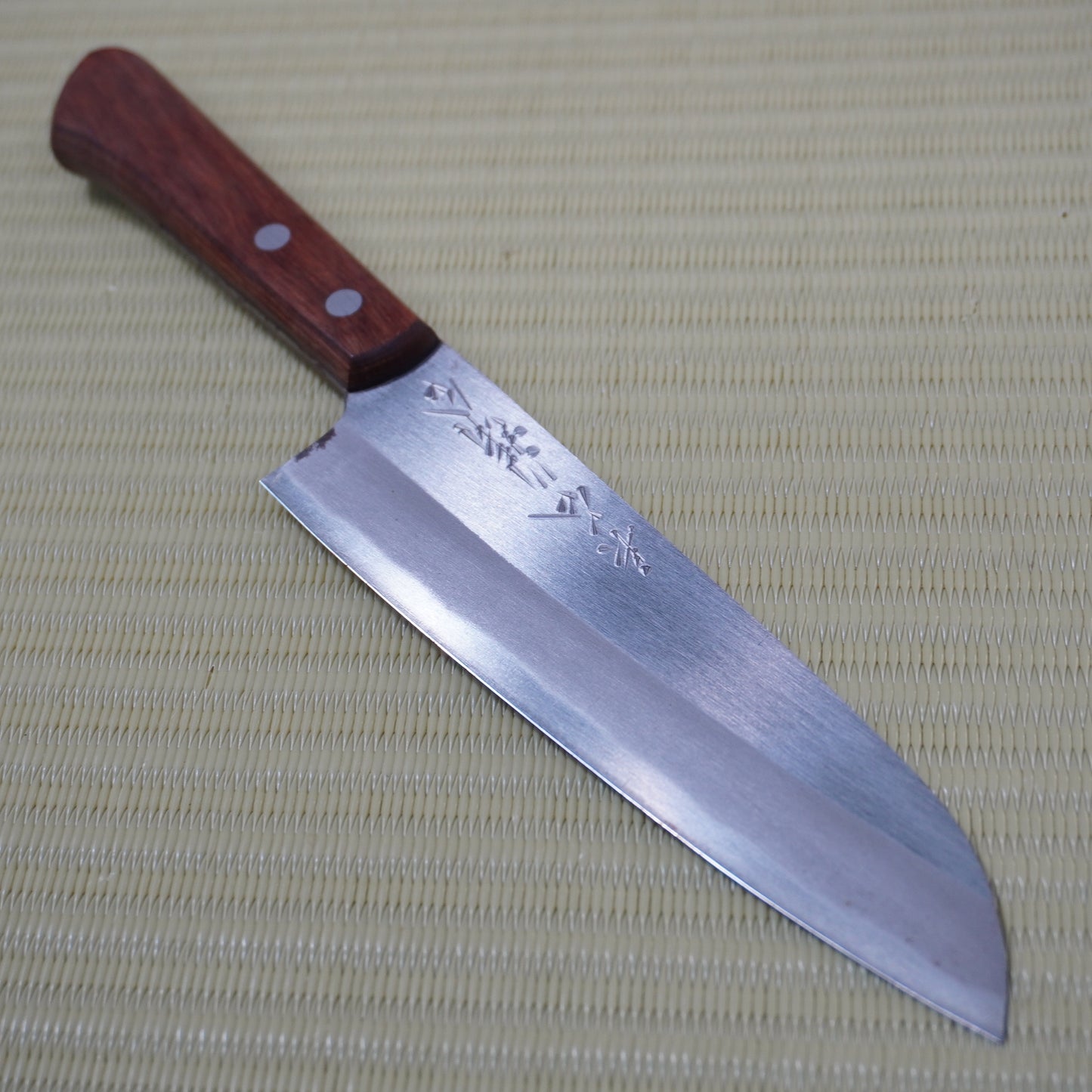 Kyoto Used Japanese Santoku Knife 165mm High Quality Blade Vintage Boxed F-342
