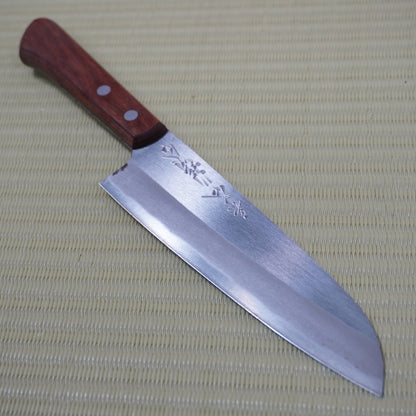 Kyoto Used Japanese Santoku Knife 165mm High Quality Blade Vintage Boxed F-342