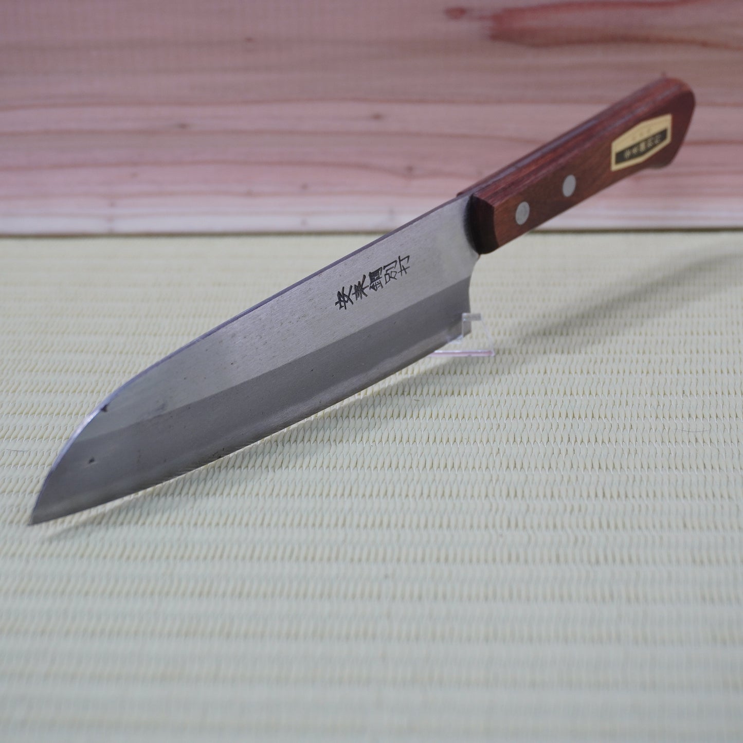 Kyoto Used Japanese Santoku Knife 165mm High Quality Blade Vintage Boxed F-342