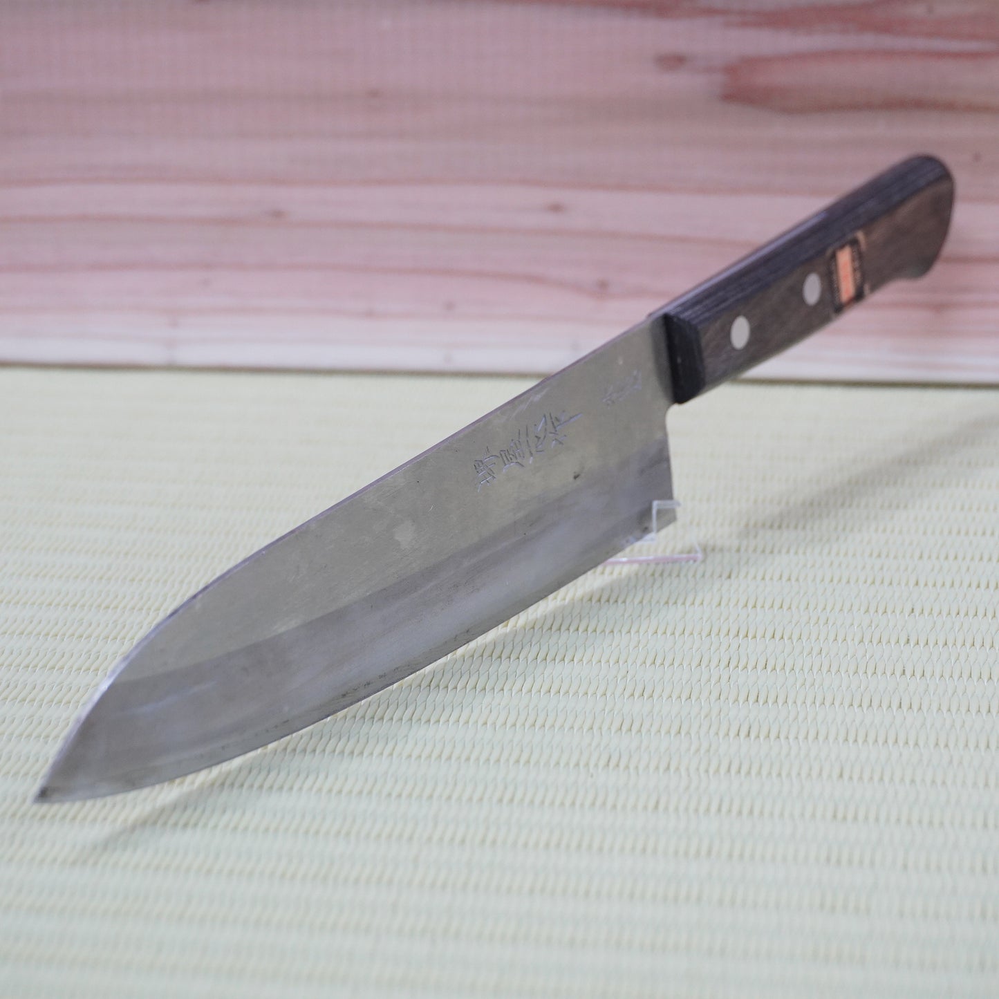 Sakai Isshin Used Japanese Santoku Knife 185mm Vintage sushi sashimi F-347