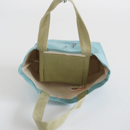 Shibata “Iya Iya Kuroyanagi” Cotton Tote Bag 11.8x7.9in Dog Walk P-134