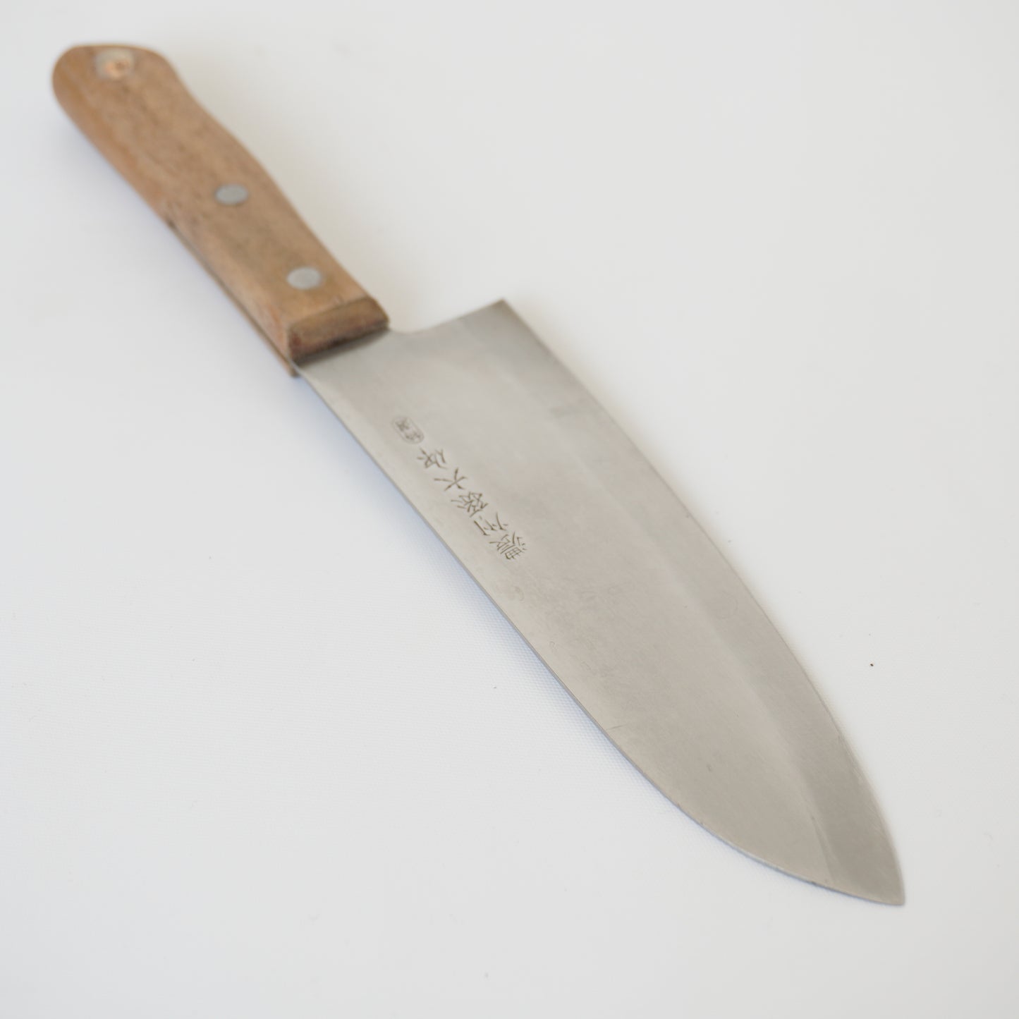 Noshu Magoroku Japanese Used Santoku Knife 165mm Vintage Lightweight Sushi F-359