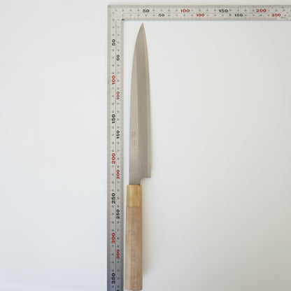 Yuko Japanese Used Deba & Yanagiba Knife Set Engraved Vintage High-Quality F-355