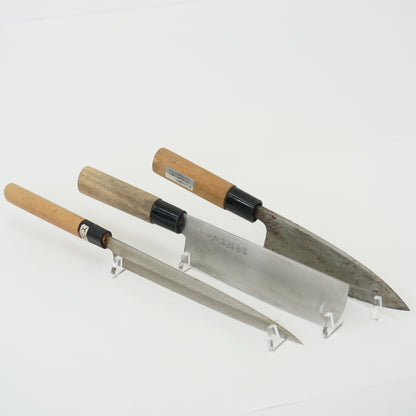 Japanese Used Kitchen Knife 3-Piece Set High Quality Vintage Sushi F-365