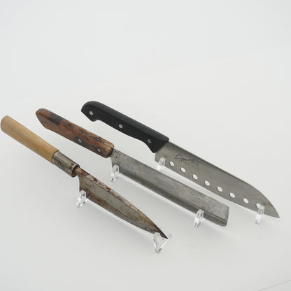 Japanese Used Junk Kitchen Knife 3-Piece Set High Quality Vintage Sushi F-375