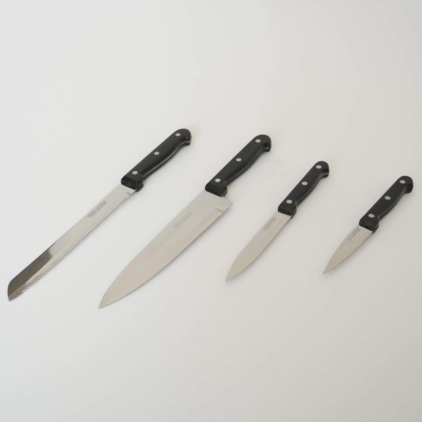 Japanese Used Kitchen Knife 4pc Set High Quality Vintage Sushi F-389