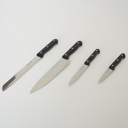Japanese Used Kitchen Knife 4pc Set High Quality Vintage Sushi F-389