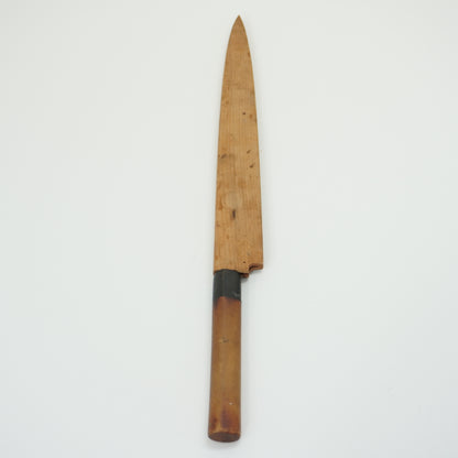 Rare! Japanese Used Vintage Yanagiba Knife w/ cover Sushi Sashimi F-402