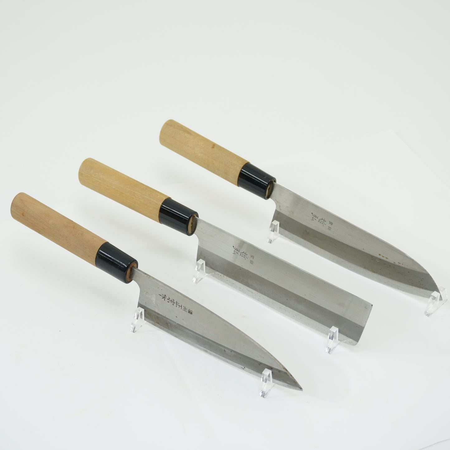 Japanese Used Vintage Knife Lot 3 Set Sushi Sasimi F-401