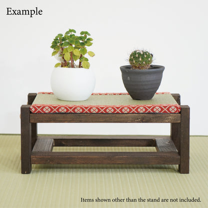 Tatami Display Stand Walnut Finish Japanese Red Wagara Edge Anime Figure