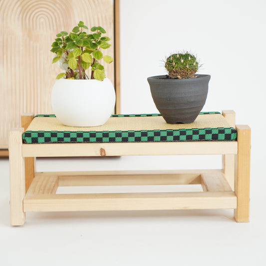 Tatami Display Stand Beeswax Finish Japanese Ichimatsu Wagara Edge Anime Figure