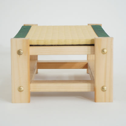 Tatami Display Stand Beeswax Finish Japanese Ichimatsu Wagara Edge Anime Figure