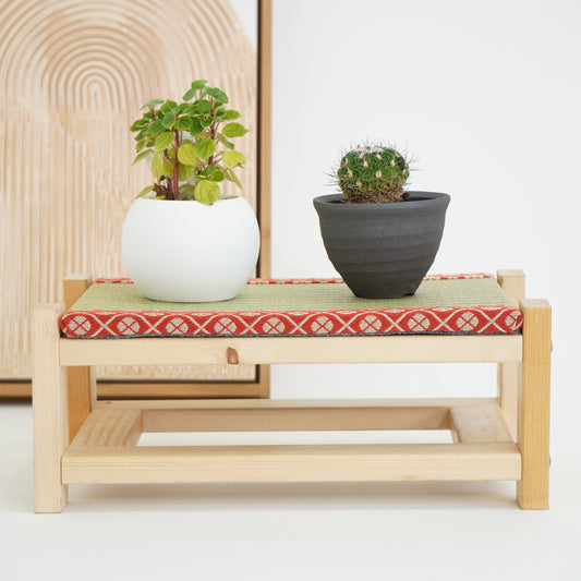 Tatami Display Stand Beeswax Finish Japanese Flower Wagara Edge Anime Figure