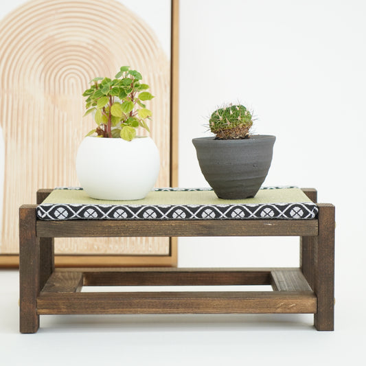 Tatami Display Stand walnut Finish Japanese Blue Wagara Edge Anime Figure