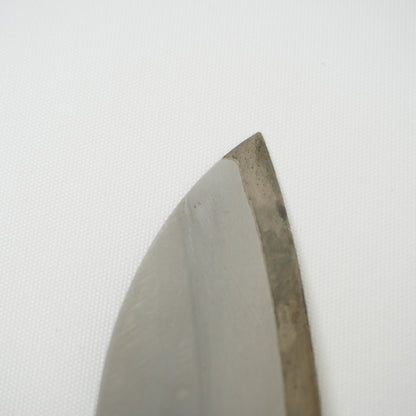 Good Condition! Japanese Used Kitchen Santoku Knife Sushi Sasimi F-417