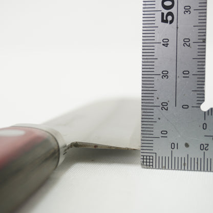 Good Condition! Japanese Used Kitchen Santoku Knife Sushi Sasimi F-417