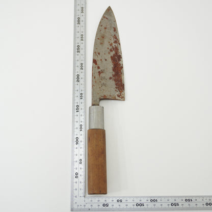 For ID bakonzo:Japanese Used Vintage Kitchen Knife Lot 3 Set Sushi Sasimi F-418