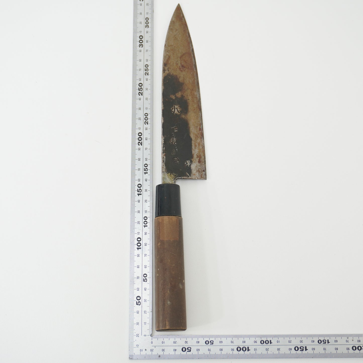Japanese Used Black Blade Kitchen Knife Lot 3 Set Sushi Sasimi F-420