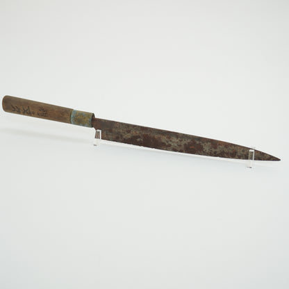Japanese Used Kitchen Knife Lot 2 Set Sushi Sasimi For Restoration F-425