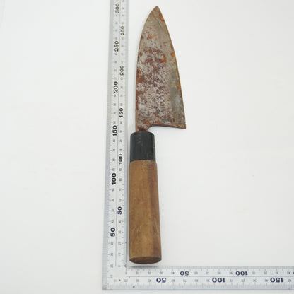 Japanese Used Kitchen Knife Lot 2 Set Sushi Sasimi For Restoration F-432